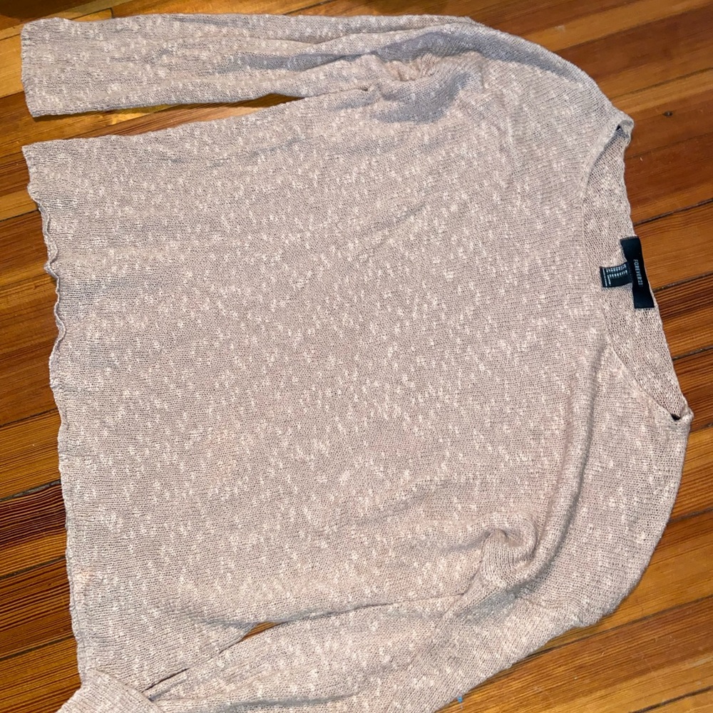 Tan knit pullover sweater from Forever 21
